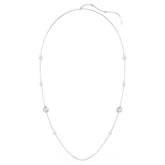 Snake strandage, Crystal pearl, Mixed cuts, Year of the Snake, White, Rhodium plated